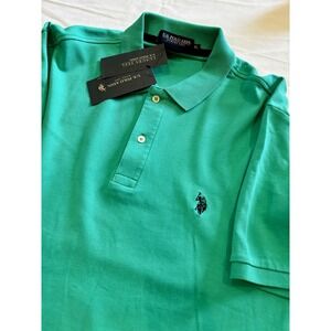 NWT Men's US Polo Assn SOLID POLO SHIRT Size XL